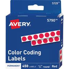 Avery Permanent Round Color Coding Labels