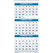 Doolittle Three-month Vertical Wall Calendar