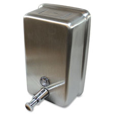 Genuine Joe Stainless Vertical Soap Dispenser