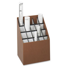 Safco Woodgrain Recycled Upright Roll Files