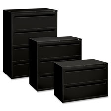 HON Brigade 700 Series Black Locking Lateral File