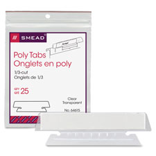 Smead 1/3 Cut Poly Hanging Folder Tabs