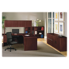 HON 10700 Series Mahogany Laminate Desking