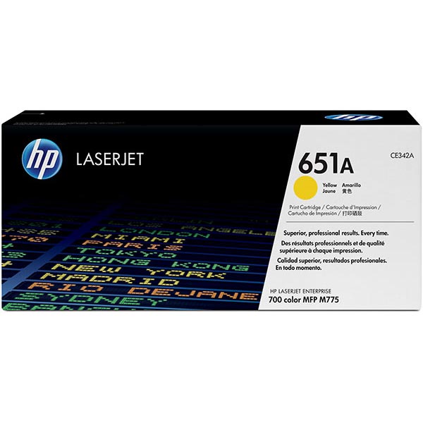 HP CE342A (HP 651A) Yellow OEM Toner Cartridge