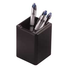 Rolodex Wood Tones Black Wood Pencil Holder