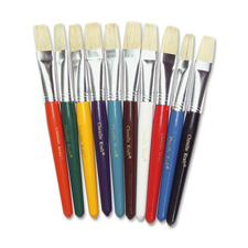 Chenille Kraft Color Coded Flat Stubby Brushes