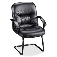 Lorell Tufted Leather Executive Guest Chair