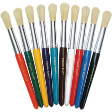 Chenille Kraft Round Natural Bristle Brushes