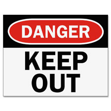 Tarifold Danger Keep Out Magneto Sign Insert