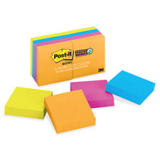 3M Post-it Notes Super Sticky 2x2 Jewel Pop Notes