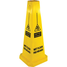 Genuine Joe Bright 4-sided CAUTION Safety Cone