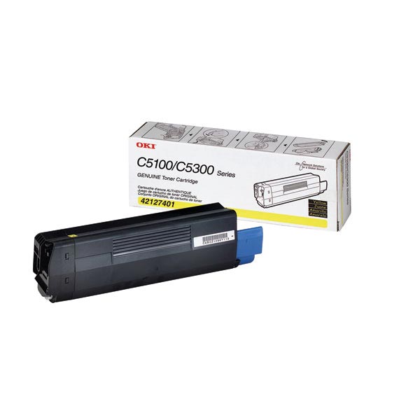 Okidata 42127401 Yellow OEM Toner Cartridge