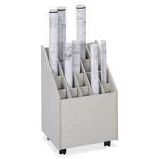 Safco 20-compartment Mobile Roll Storage File