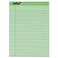 Tops Prism Plus Wide Rule Green Legal Pad