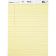 Nature Saver 100% Recycled Canary Legal Ruled Pad