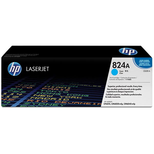 HP CB381A (HP 824A) Cyan OEM Toner Cartridge